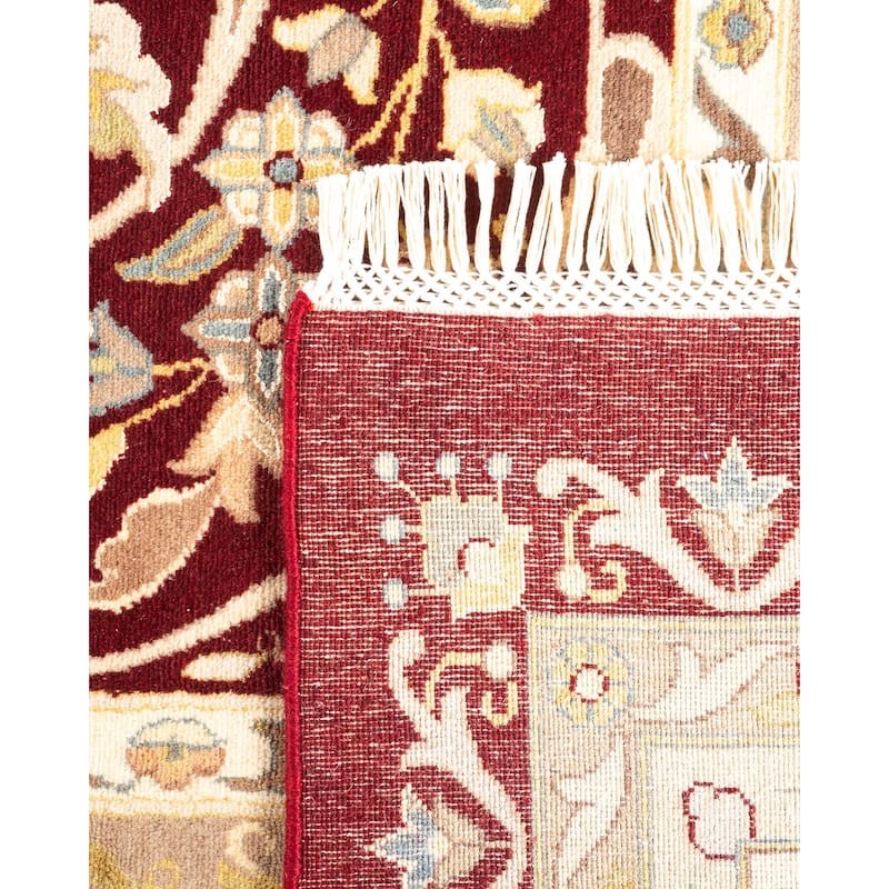 Overton Hand Knotted Wool Vintage Inspired Traditional Mogul Red Area Rug - 9 x 12