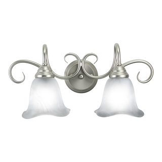 その他 DAISY BELL2 Bella 2 Light Brushed Nickel Bathroom Vanity Fixture - 19.75
