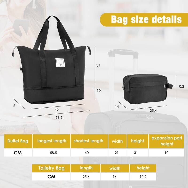Softside Luggage Set with Expandable Suitcases, Duffel Bag, and TSA Lock, 4 Multi-Directional Spinner Wheels (20/24/28in)
