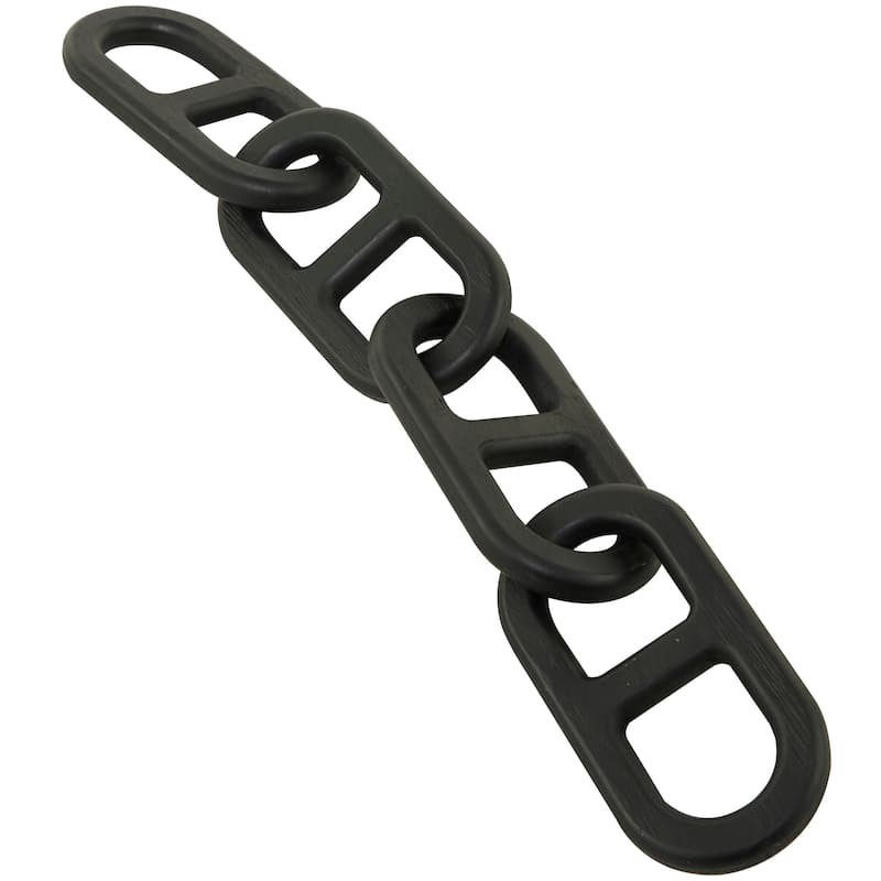 CosmoLiving by Cosmopolitan Geometric Wood Chain Sculpture (Set of 2, Set of 3) - Black, White, Brown