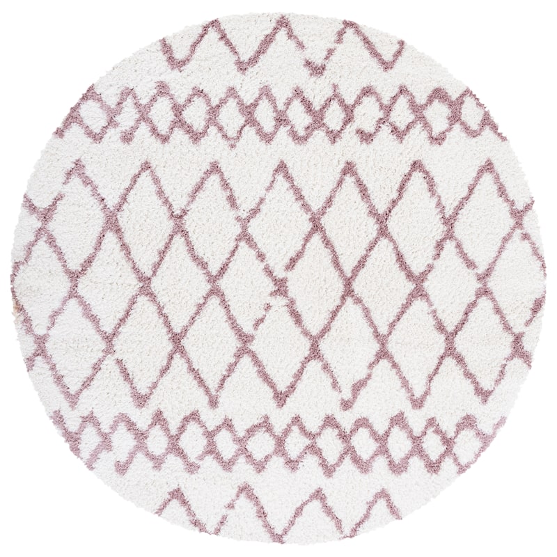 SAFAVIEH Berber Shag Ilmie Light Grey/Cream Rug
