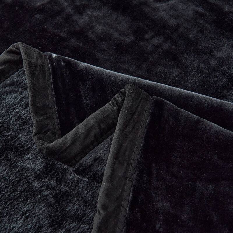 Thicken Reversible Solid Mink Fleece Blanket Fuzzy Cozy Bed Blanket for Couch Camping