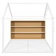 preview thumbnail 7 of 6, Metal PlayHouse Bed Frame with Bookshelves and LED for Kids