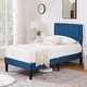 preview thumbnail 49 of 58, VECELO Tufted Upholstered Kids Bed with Adjustable Headboard,Twin Size Bed Set of 2