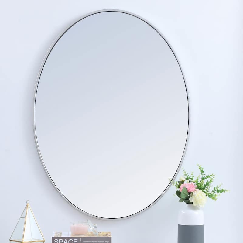 Elegant Lighting MR4630 Decker 30" W x 40" H Contemporary Oval Framed