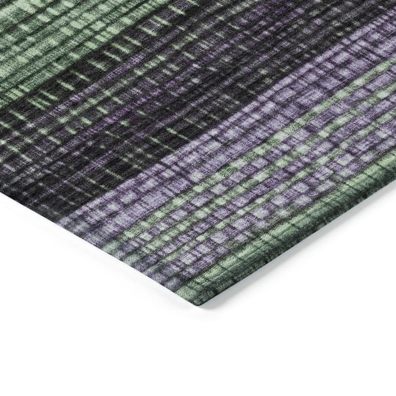 HomeRoots Striped Transitional Rectangle Outdoor Rug