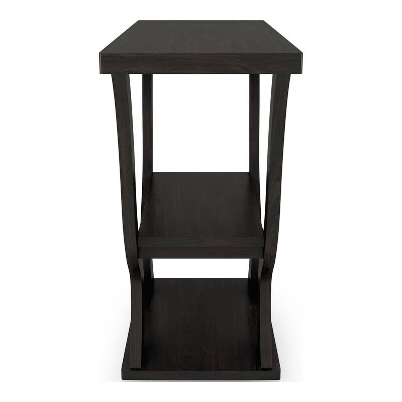 DH BASIC Transitional Espresso 39-inch Console Table with Open-Shelf by Denhour