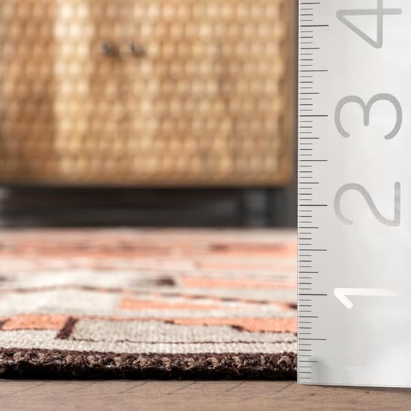 dimension image slide 1 of 2, Nuloom Calliope SpinClean Bohemian Machine Washable Area Rug