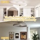 preview thumbnail 9 of 8, Gymax 3000-6500K Dimmable Modern Flush Mount LED Fan Light w/ 3 Color