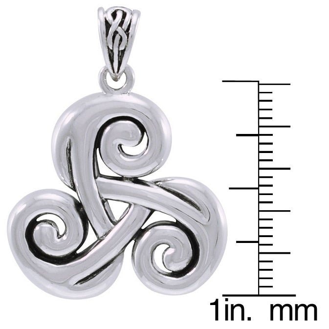 Details about   Celtic Triskele Circle Pendant Sterling Silver 925 Hallmark All Chain Lengths 