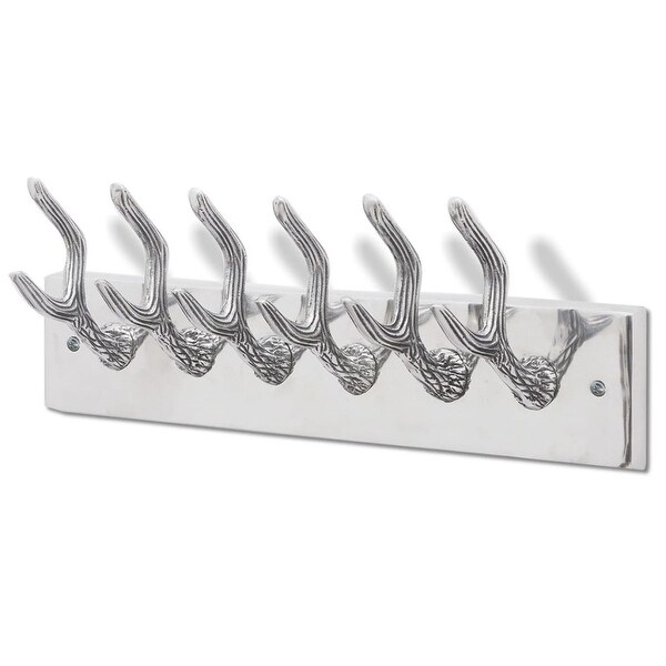 vidaXL Aluminum Wardrobe Hook Coat Rack Hat/Tie Hanger Silver