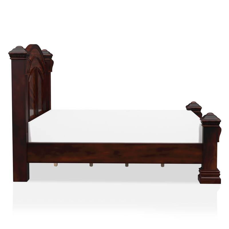 Tay Transitional Cherry Wood 3-Piece Poster Bedroom Set by Furniture of America