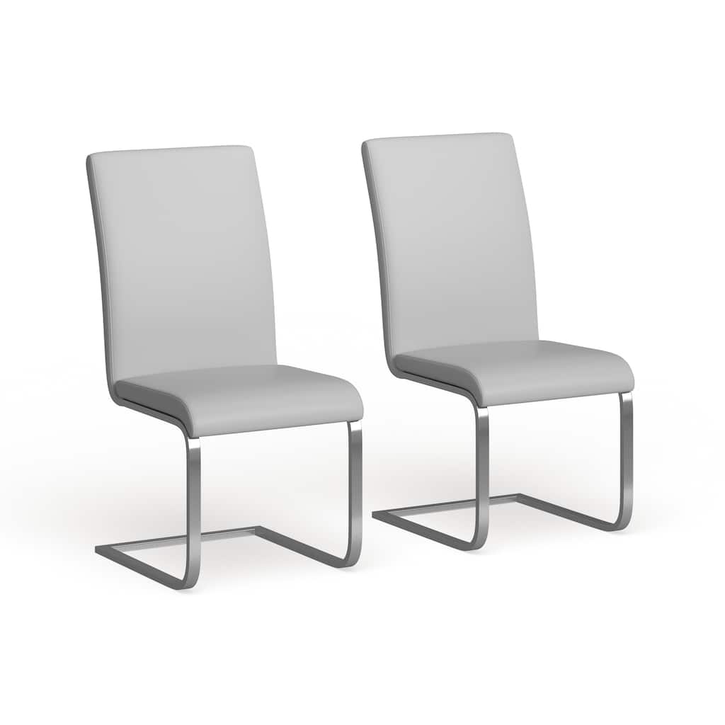 Strick & Bolton Stanya Contemporary Steel Dining Chairs (Set of 2)