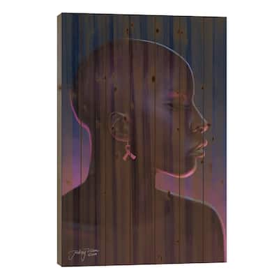 Fight Print On Wood by Hillary D Wilson - Multi-Color