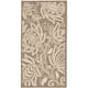 SAFAVIEH Courtyard Leatrice Indoor/ Outdoor Patio Backyard Rug - 2' x 3'7" - Brown/Natural