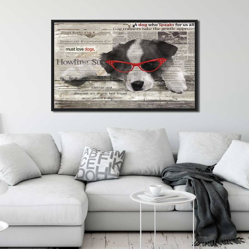 "Howling Success" by Carol Robinson Print on Floating Canvas