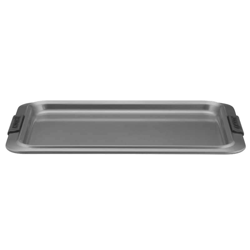 Anolon Advanced Bakeware Nonstick Cookie Sheet, 11-Inch x 17-Inch, Gray with Silicone Grips
