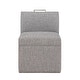 preview thumbnail 8 of 18, Dayla Modern Fabric Upholstered Caster Dining Chair by Greyson Living