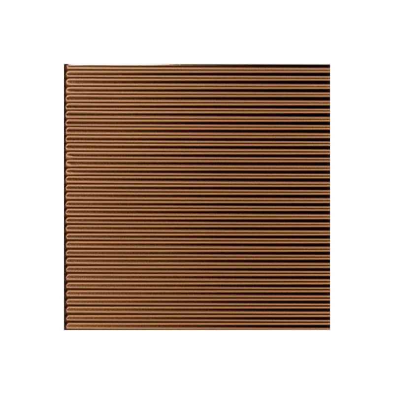 FASÄDE Rib 4-foot x 8-foot PVC Wall Panel in Oil Rubbed Bronze - Sample