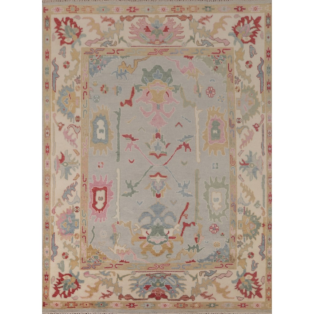 Oushak Area Rug Handmade Oriental Wool Carpet - 8'0"x 10'1"