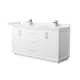 Option White / Carrara Cultured Marble Top / Brushed