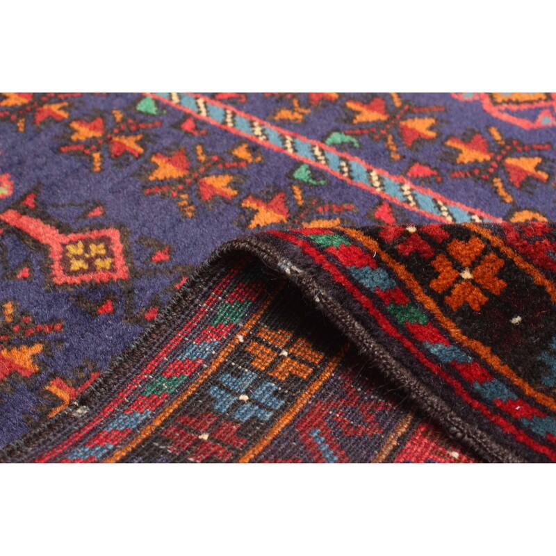 ECARPETGALLERY Hand-knotted Teimani Navy Wool Rug - 2'8 x 4'5