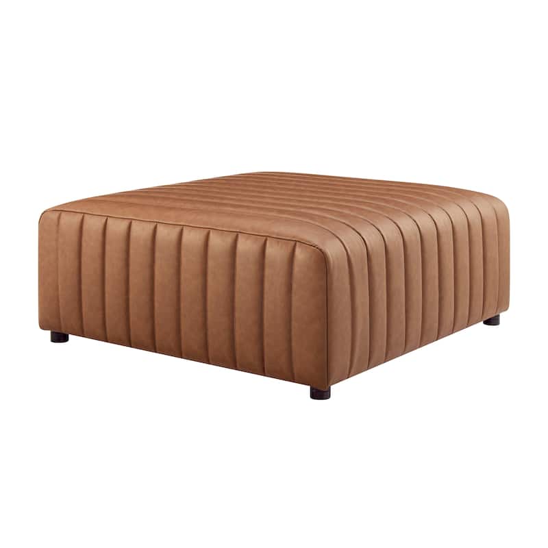 NPD Furniture Harland Faux Leather Square Coffee Table / Ottoman