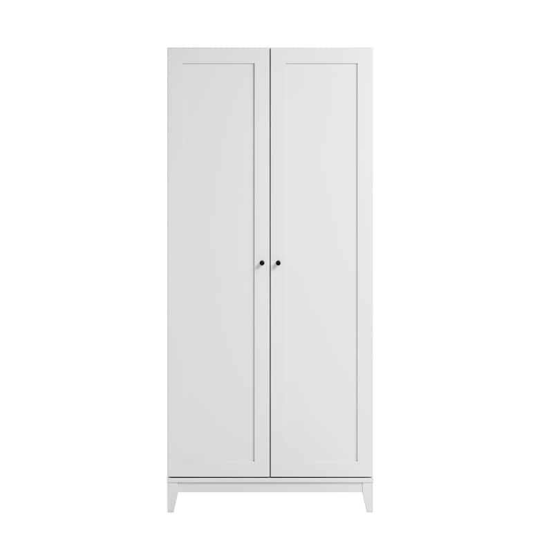 Prepac Yaletown 72" Tall Storage Cabinet with Wood Legs, Pantry Cabinet with 3 Adjustable Shelves - 32" W x 72" H x 16" D