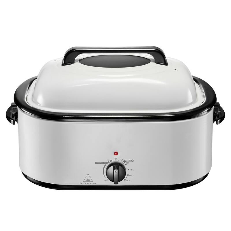 Black-Silver 26QT Electric Roaster Oven with Self-Basting Lid and Rack - 23.23 x 15.67 x 13.58 inch