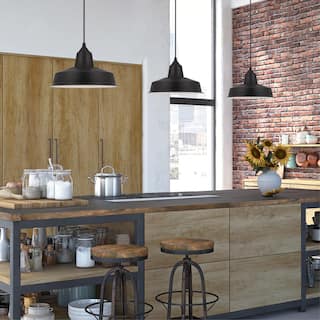 Westinghouse Lighting Academy One-Light LED Indoor Pendant with Removable Chrome Cage, Black Finish