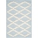 preview thumbnail 108 of 167, SAFAVIEH Handmade Cambridge Prudie Modern Moroccan Wool Rug 2' x 3' - Light Blue/Ivory