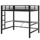 preview thumbnail 5 of 64, Twin/Full Size Gaming Loft Bed with Bulit-in Desk and LED Lights, Metal Loft Bedframe with Ladder and Guardrails for Kids