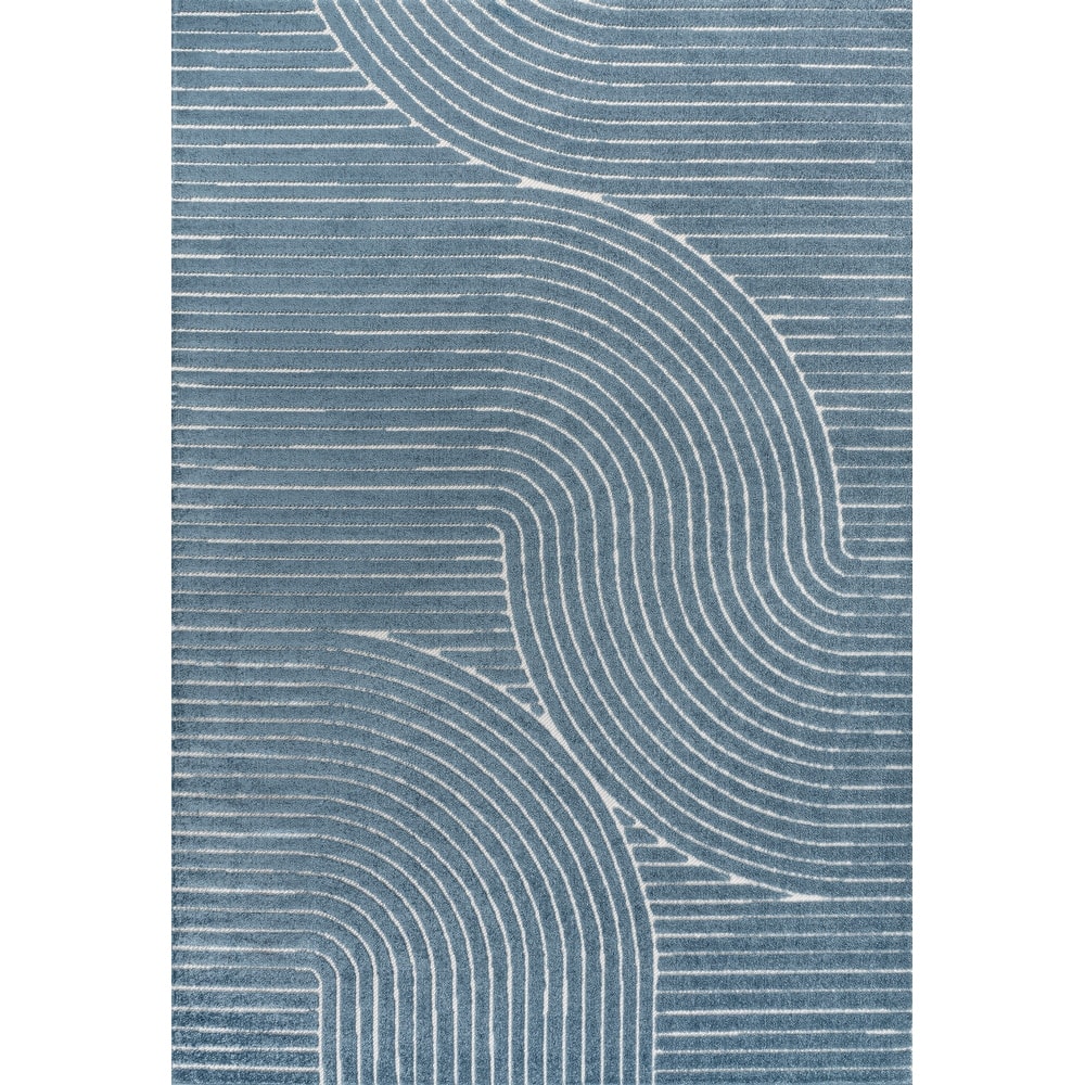 JONATHAN Y Odense Minimalist Curve Geometric Gray/Ivory Area Rug