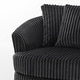 preview thumbnail 23 of 54, Oversized 43" W Plush Corduroy Recessed Arm Swivel Barrel Chair