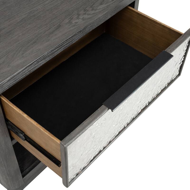 Furniture of America Piez Modern 3-Piece Ash Grey Wood Platform Bedroom Set with 1-Drawer Nightstand