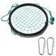 preview thumbnail 6 of 6, Green 40" Disc Swings Seat Flying Saucer Tree Rope Web Net Playground Backyard - Diameter 1 meter /40inch