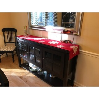 Copper Grove Wilbur Contemporary Walnut Buffet Table Walnut 59 W X 15.7 D X 35 H Walnut Finish