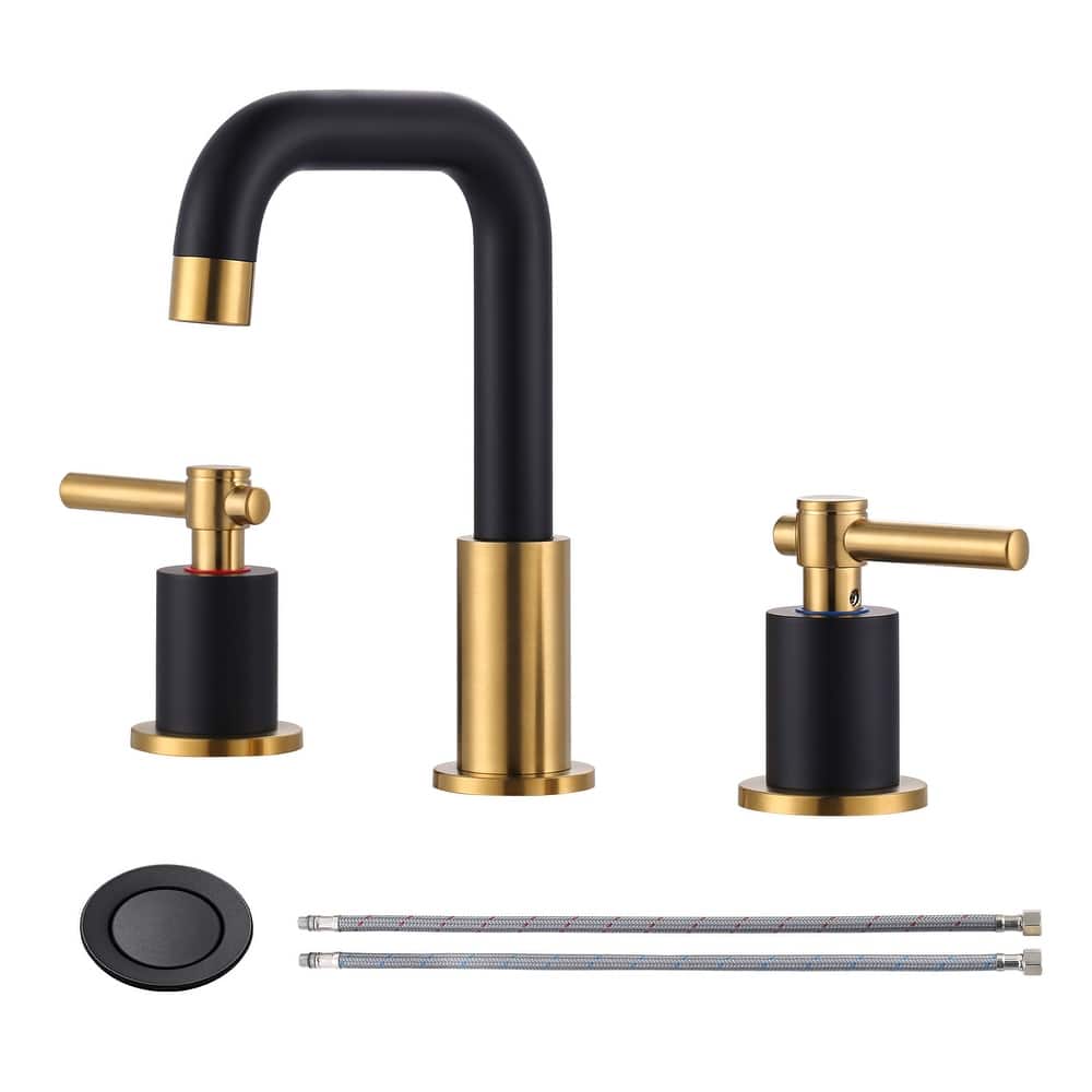 WOWOW 8 in. Widespread Double Handle Bathroom Faucet