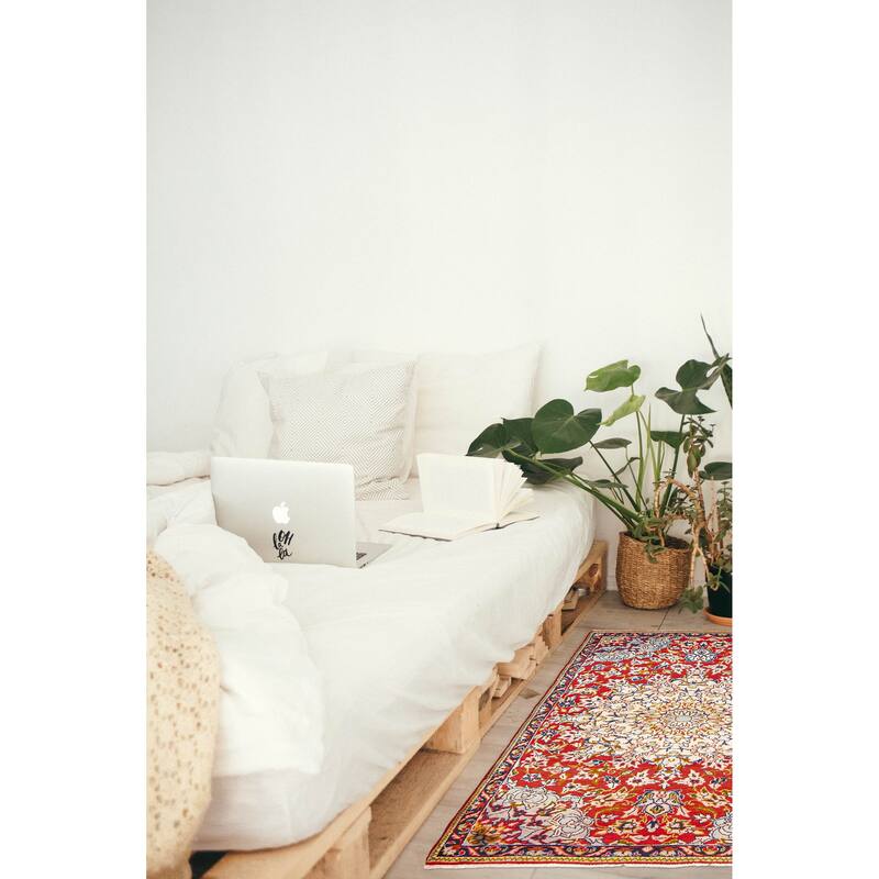 ECARPETGALLERY Hand-knotted Kayseri Red Wool Rug - 3'8 x 5'8