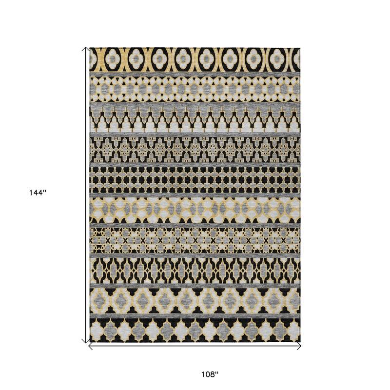HomeRoots Quatrefoil Transitional Rectangle Outdoor Rug