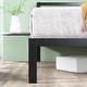 preview thumbnail 7 of 8, Priage by ZINUS Black Metal Platform Bed Frame w/ Headboard