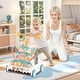 preview thumbnail 2 of 4, Wooden Baby Push Walker Toddler Activity Center w/Adjustable Handle - Multicolor