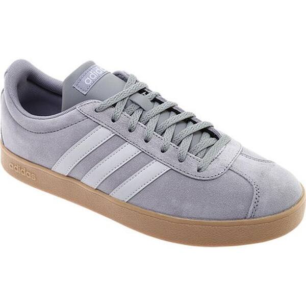 Shop Adidas Men S Vl Court 2 0 Trainer Grey Three Grey Two Gum