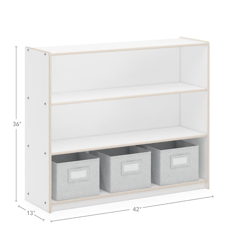 Guidecraft EdQ Essentials Three Shelf Open Storage 36"