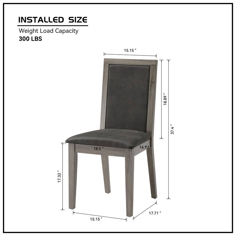 Dining Chairs Set of 2 Wood Dining Room Chair with MDF + sponge Back