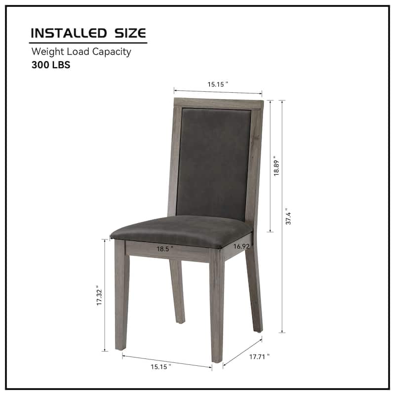 Wood Dining Chairs with Back Set of 2