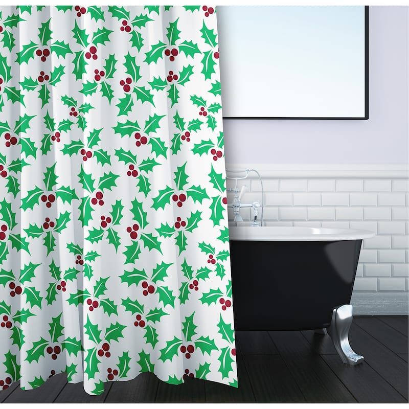 Holly Bush Shower Curtain