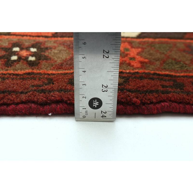 ECARPETGALLERY Hand-knotted Andelz Dark Red Wool Rug - 3'6 x 4'11