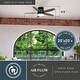 preview thumbnail 3 of 7, Armon 44 in. Low Profile Flush Mount Ceiling Fan with Reversible Blades, Dimmable LED Light Kit and Remote, Frosted Glass Shade