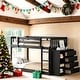 preview thumbnail 2 of 47, Muti-Functional Bunk Bed, Twin over Twin Bunk Bed with 4 Drawers and 3 Shelves